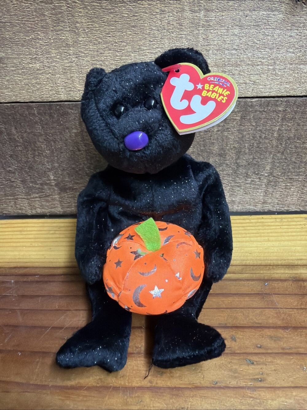 TY Beanie Baby - HAUNTING the Halloween Bear - 8.5" With Tags